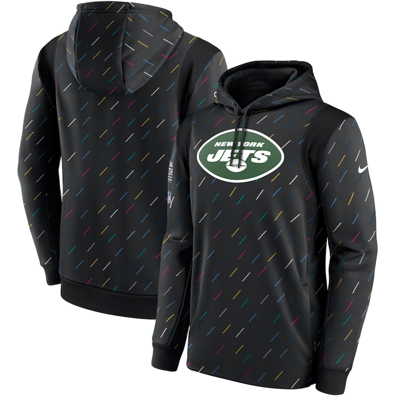 Men's New York Jets 2021 Charcoal Crucial Catch Therma Pullover Hoodie Men's New York Jets 2021 Charcoal Crucial Catch Therma Pullover Hoodie